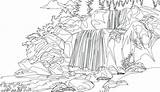 Waterfall Mewarnai Pemandangan Waterfalls Kumpulan Aquabats Forest Alam Terjun Bestcoloringpagesforkids Marimewarnai sketch template