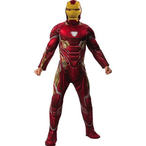 rubies fancy dress halloween costume adult deluxe iron man with