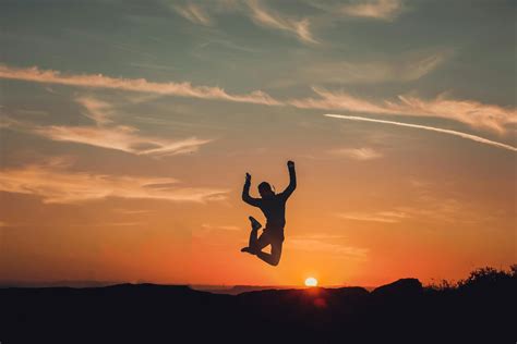 person jumping  stock photo