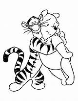 Winnie Poeh Pooh Kleurplaat Kleurplaten Tigger Animaatjes Hugs Hugging sketch template