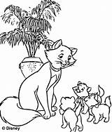 Aristocats Coloring Kids Print Pages Color Disney sketch template