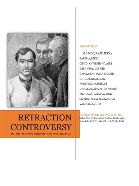 Rizal Retraction Controversy Docx Religion And Belief