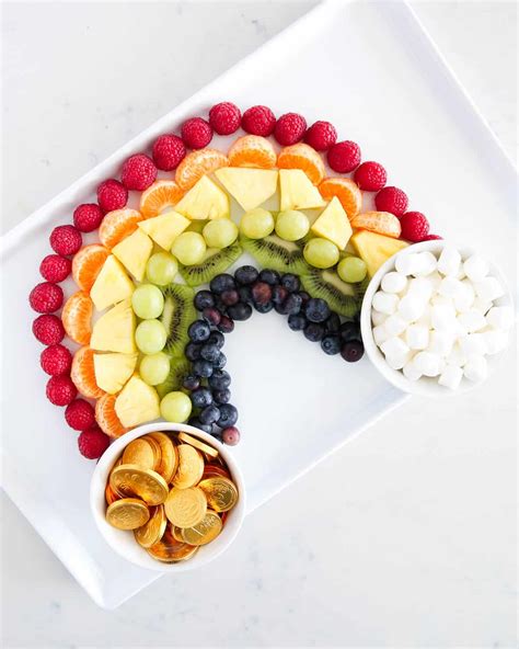 rainbow fruit platter  heart naptime