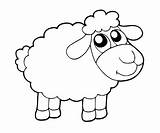 Sheep Coloring Pages Kids овечка Template Print Kaynak Pix sketch template