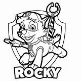 Badge Met Tekeningen Rocky Patrol Paw Kleurplaten Leuk Voor Kids Gratis Artikel Nl Van sketch template
