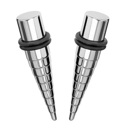 stainless steel bumper style tapers   bodydazzcom