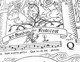 Coloring Liturgical Calendars Pentecost Sunday After sketch template