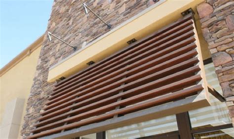 wood grain decorative awnings decoral system