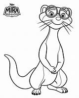 Mira Detective Mikku Mongoose sketch template