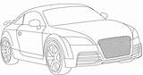 Audi R8 Spyder sketch template