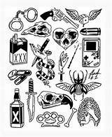 Flash Tattoo Tattoos Sheet Choose Board sketch template