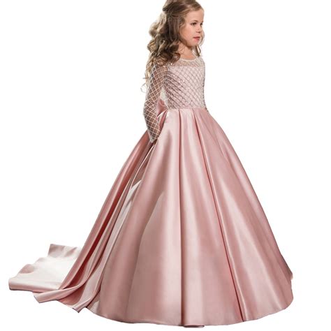 Buy New 2018 Girls Dress Long Party Dress Elegant