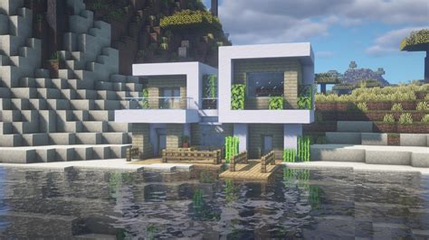 beach house minecraft pictures