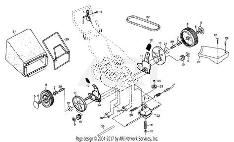 poulan pphka mower parts diagram  drive assembly