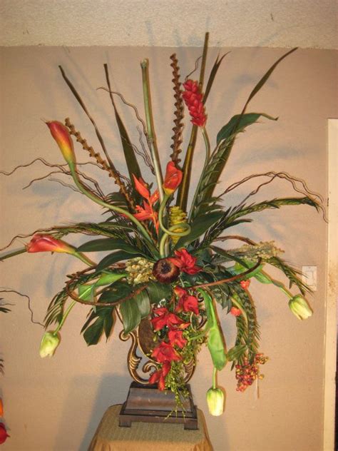 Gorgeous Silk Floral Entry Way Tropical Exotic Floral