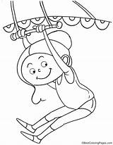 Trapeze Coloring Artist Pages Kids People Circus Cartoon Acrobat Bestcoloringpages Choose Board sketch template