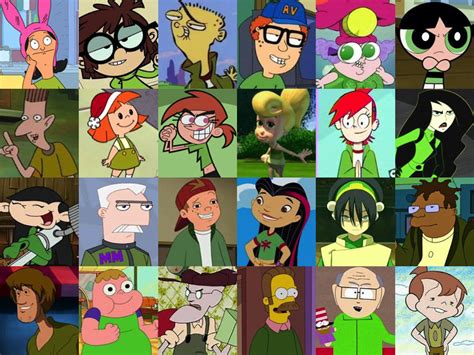 cartoon characters wearing green quiz  awesomeguy