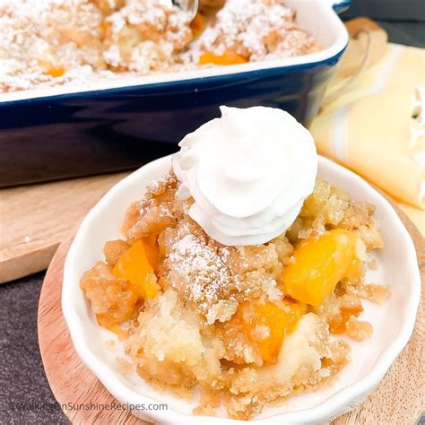 peach cobbler  brown sugar crumble walking  sunshine recipes