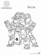 Overwatch Orisa sketch template