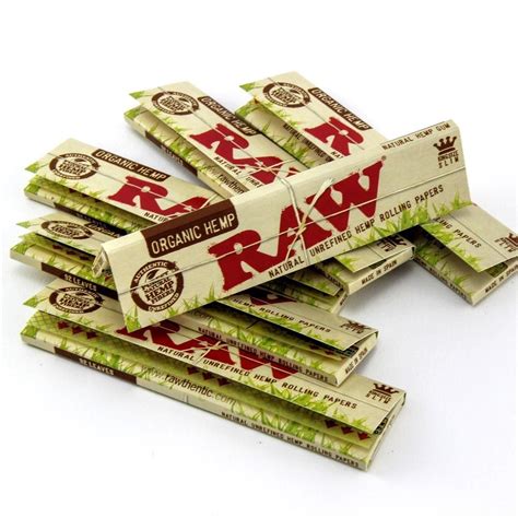 packs  raw natural king size slim organic hemp rolling papers  ebay