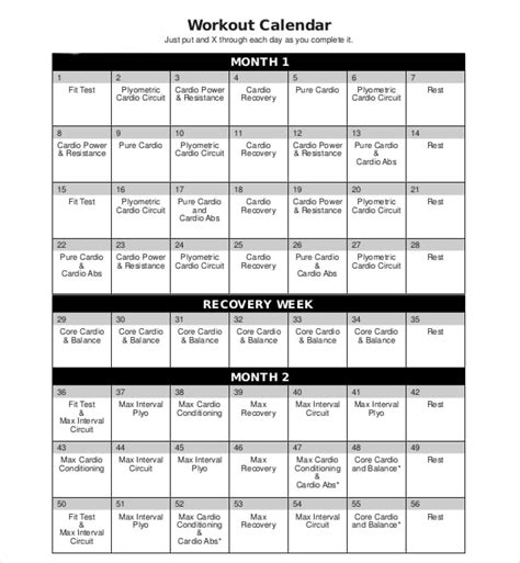 workout calendar template  blog dandk