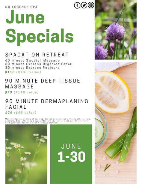 monthly special nu essence spa