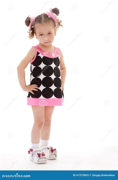 cute preschool girl stock image image  isolated indoor