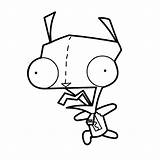 Zim Invader Coloring Pages Printable sketch template