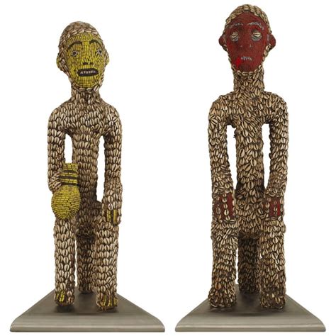 Pair Of African Cowrie Fertility Idol Figures For Sale At 1stdibs
