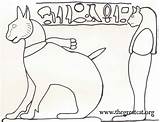 Egyptian Cats Ancient Coloring Book Adults Children Meantime Downloads Enjoy These sketch template