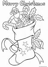Coloring Christmas Pages Toys Stockings Printable Kids Candy Print Omaľovánky Vianočné Para Colouring Vianoce Embroidery Bota Color раскраски Natal Stocking sketch template