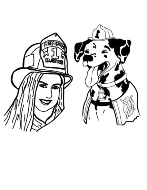 sparkles  fire safety dog  firefighter dayna coloring pages