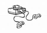 Game Console Coloring Pages Edupics Large sketch template