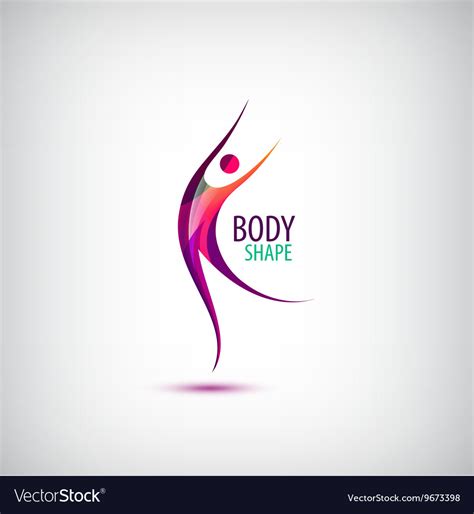 body shape logo human icon dancing sport vector image