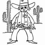 Coloring Pages Sheriff Wild West Cowboy Getcolorings Hellokids Cactus sketch template