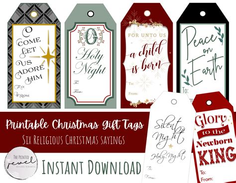 printable religious christmas gift tags treat tags etsy uk