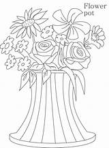 Coloring Flower Vase Unique sketch template
