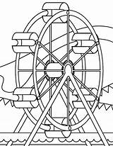 Coloring Park Pages Amusement Wheel Ferris Roller Coaster Printable Kids Colouring Color Sheets Ark Noahs Theme Miscellaneous Source Getcolorings Getdrawings sketch template