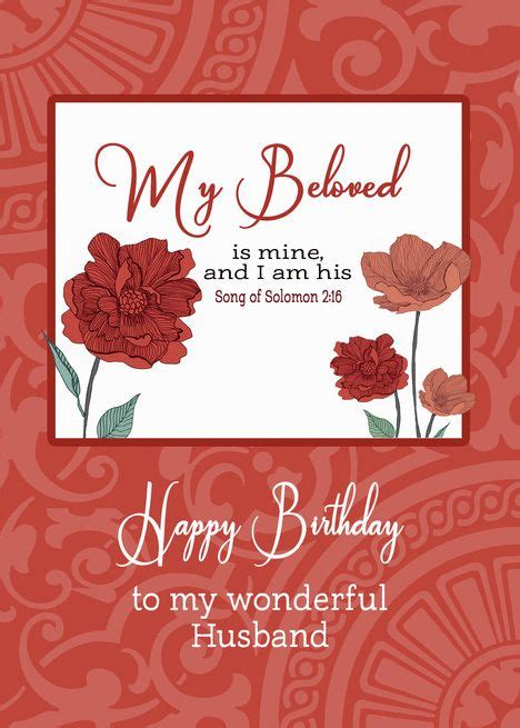 happy birthday   husband christian scripture flowers card ad