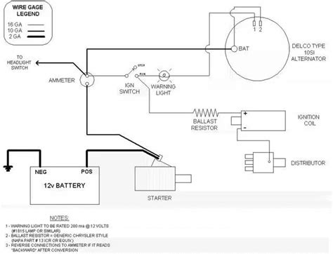 wiring diagram  internally regulated alternator