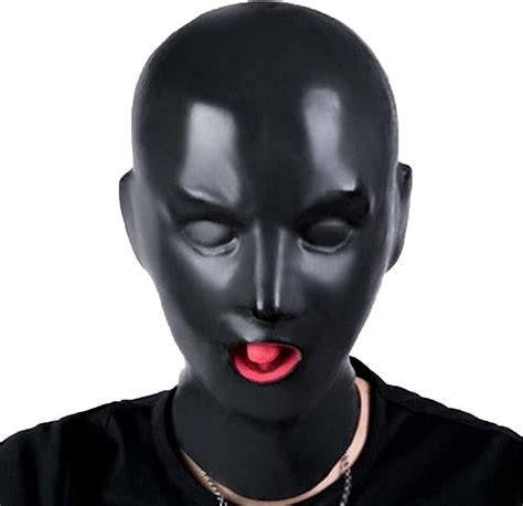 Buy Black 3d Latex Mask Rubber Unisex Hood Red Teetch Cosplay Nasal