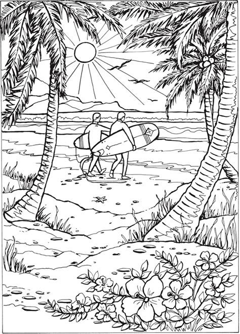 dover publications summer coloring pages beach coloring
