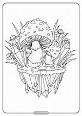 Coloring Mushrooms Printable Adult Pages Book Cute High Coloringoo Whatsapp Tweet Email Visit Drawing sketch template