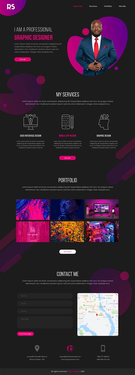 designer portfolio website behance
