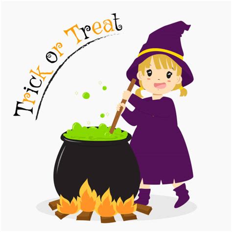 witch stirring cauldron illustrations royalty free vector graphics