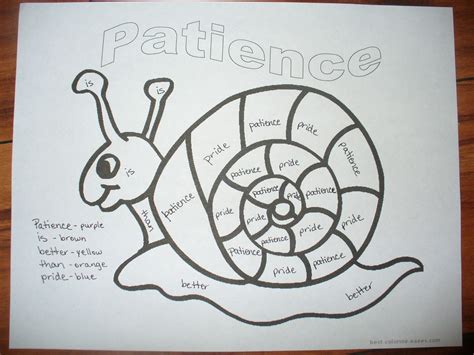 printable patience coloring page clip art library