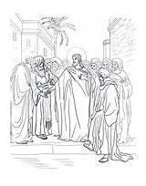 Jerusalem Pharisäer Pharisees Karwoche Befragen Steuern Bibel Taxes sketch template
