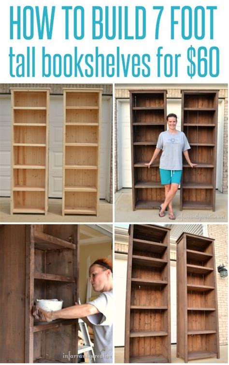 build  tall bookshelves     building furniture diy