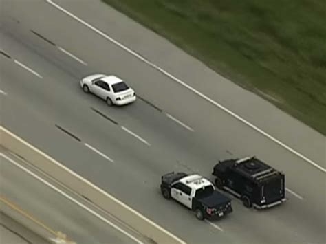 worlds slowest police chase ends   hours video  independent