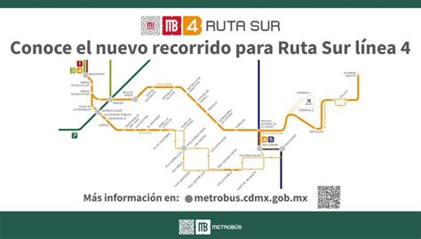 metrobus linea  ruta sur tendra cambios gobierno cdmx